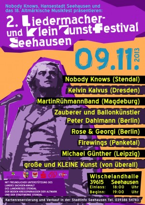 Zweites Liedermacher- und KleinKunstFestival, 09.11.2013